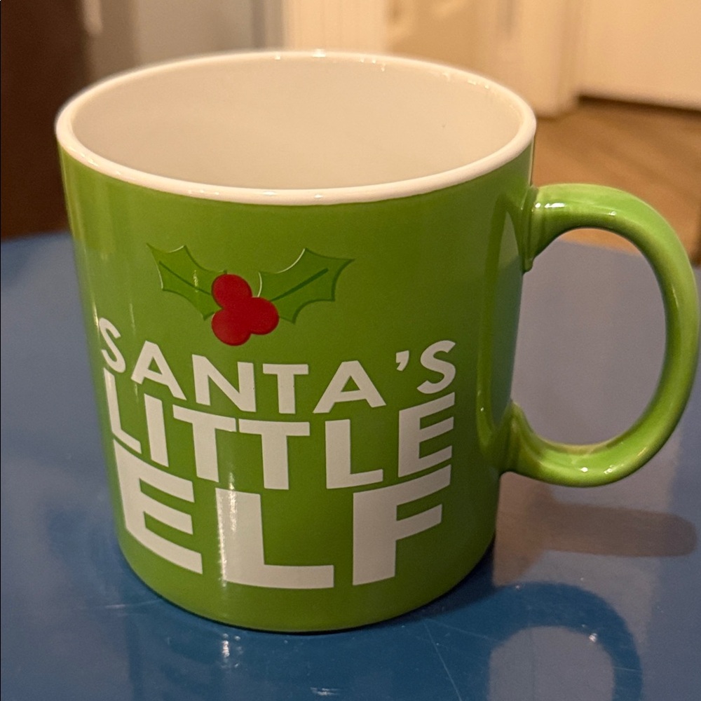 Green 'Santa's Little Elf' Mug